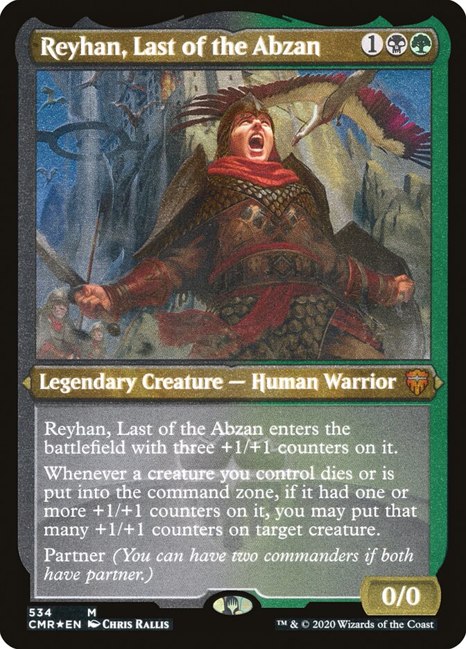 Reyhan, Last of the Abzan (Etched) [Commander Legends] | Yard's Games Ltd