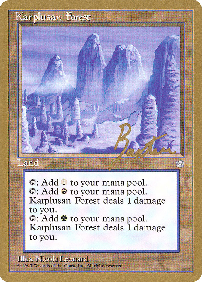 Karplusan Forest (George Baxter) [Pro Tour Collector Set] | Yard's Games Ltd