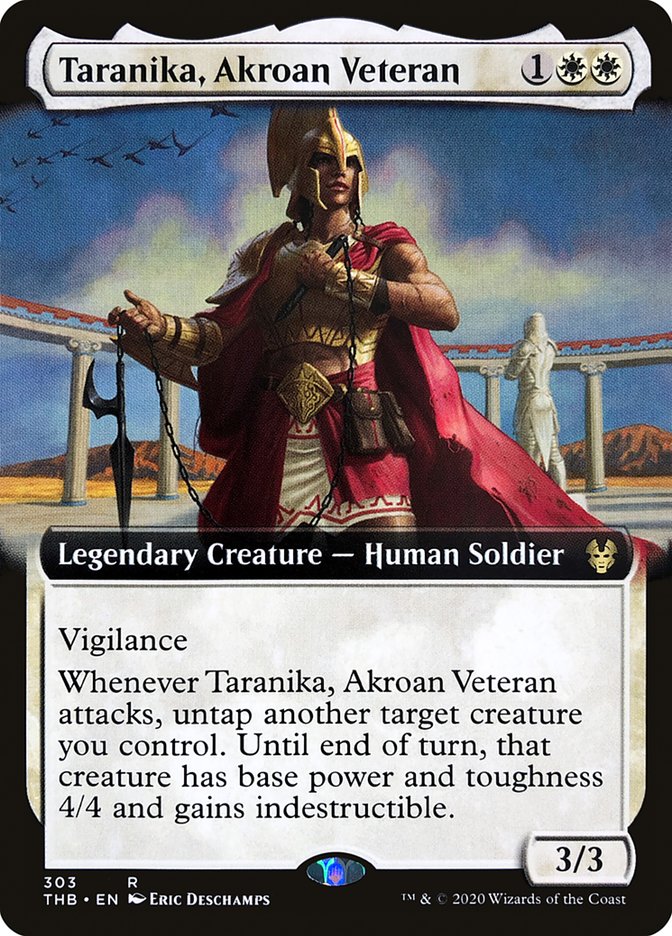 Taranika, Akroan Veteran (Extended Art) [Theros Beyond Death] | Yard's Games Ltd