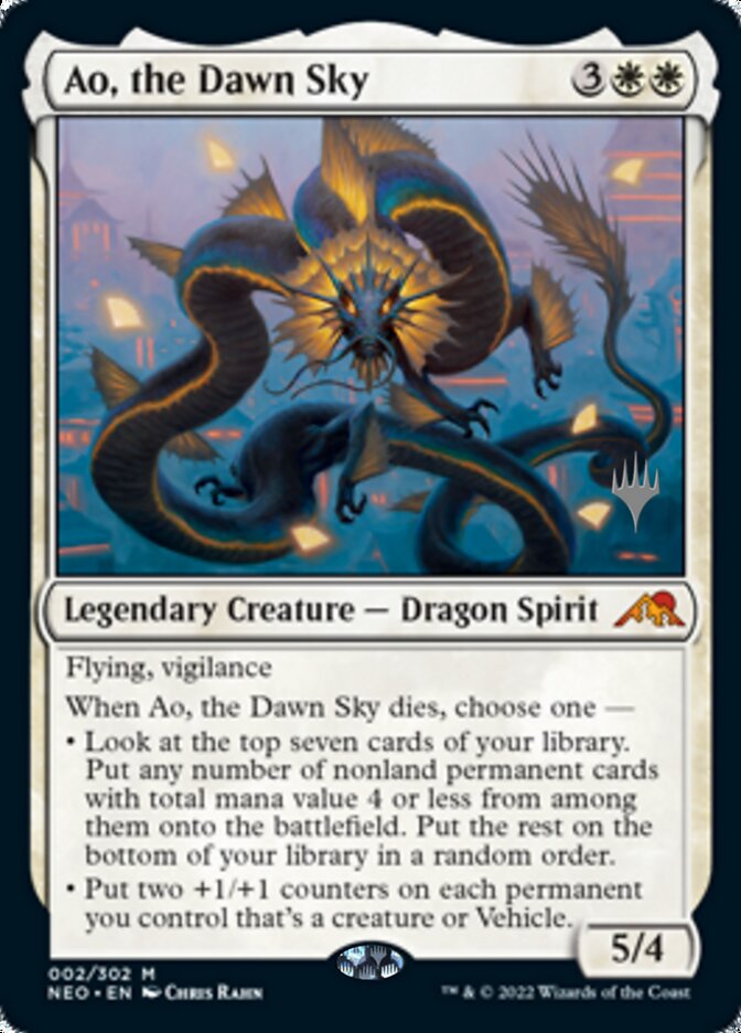 Ao, the Dawn Sky (Promo Pack) [Kamigawa: Neon Dynasty Promos] | Yard's Games Ltd