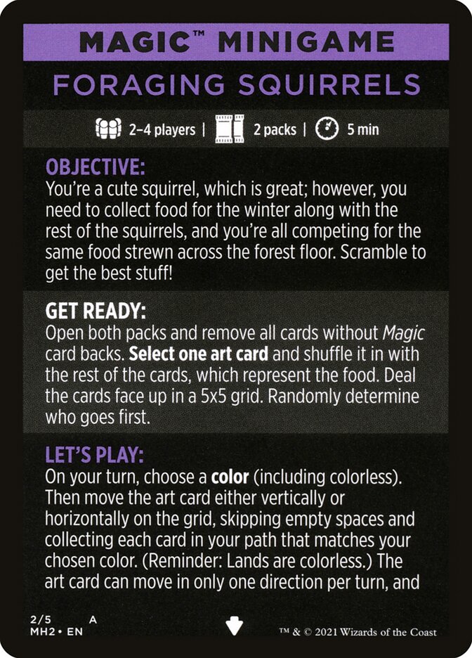 Foraging Squirrels (Magic Minigame) [Modern Horizons 2 Minigame] | Yard's Games Ltd