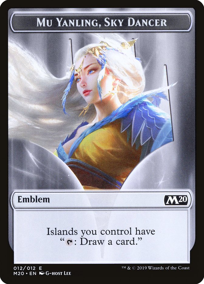 Mu Yanling, Sky Dancer Emblem [Core Set 2020 Tokens] | Yard's Games Ltd