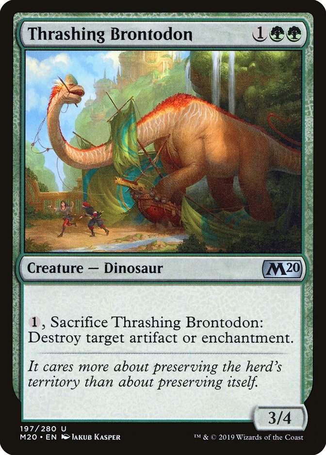Thrashing Brontodon [Core Set 2020] | Yard's Games Ltd
