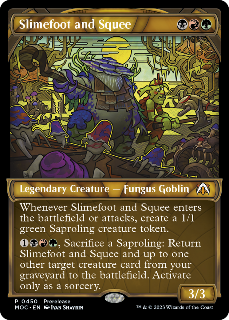 Slimefoot and Squee (Showcase Planar Booster Fun) [March of the Machine Commander Prerelease Promos] | Yard's Games Ltd