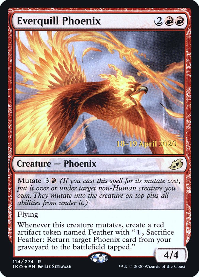 Everquill Phoenix [Ikoria: Lair of Behemoths Prerelease Promos] | Yard's Games Ltd