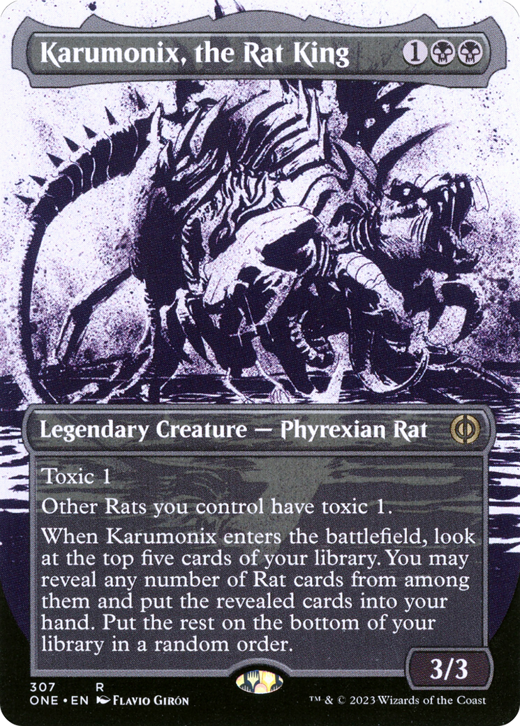 Karumonix, the Rat King (Borderless Ichor) [Phyrexia: All Will Be One] | Yard's Games Ltd