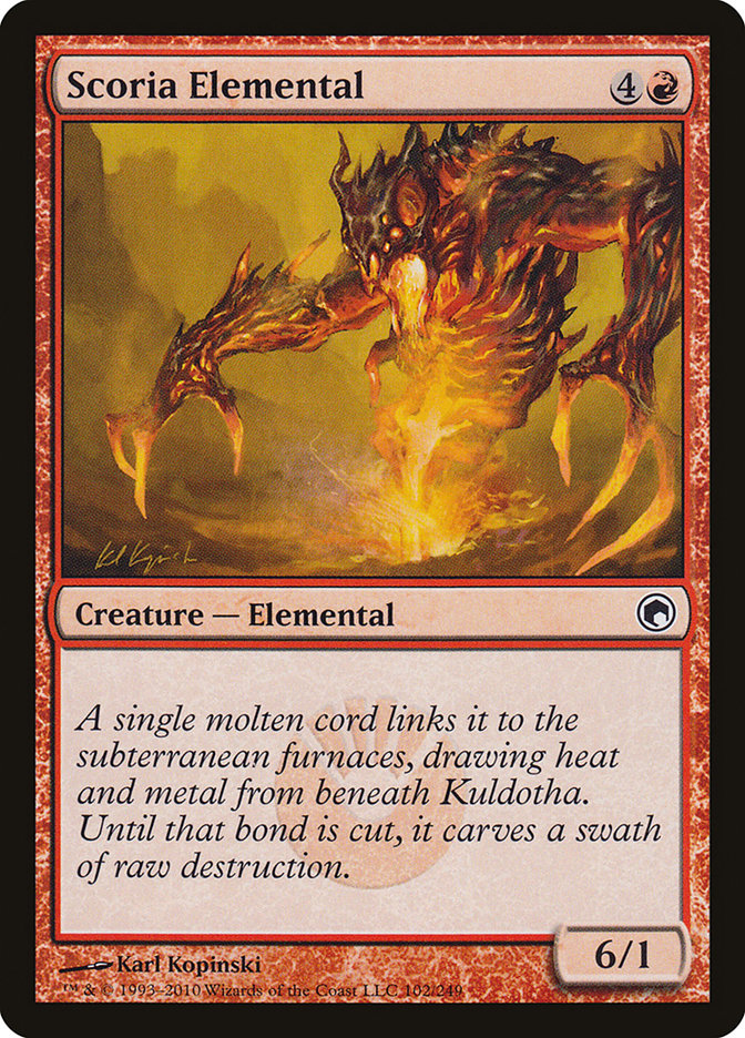 Scoria Elemental [Scars of Mirrodin] | Yard's Games Ltd