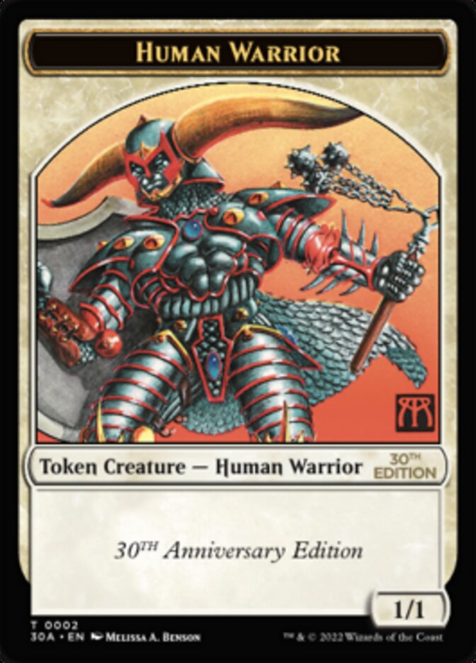 Human Warrior Token [30th Anniversary Tokens] | Yard's Games Ltd