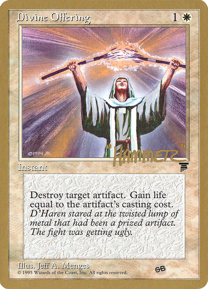 Divine Offering (Shawn "Hammer" Regnier) (SB) [Pro Tour Collector Set] | Yard's Games Ltd