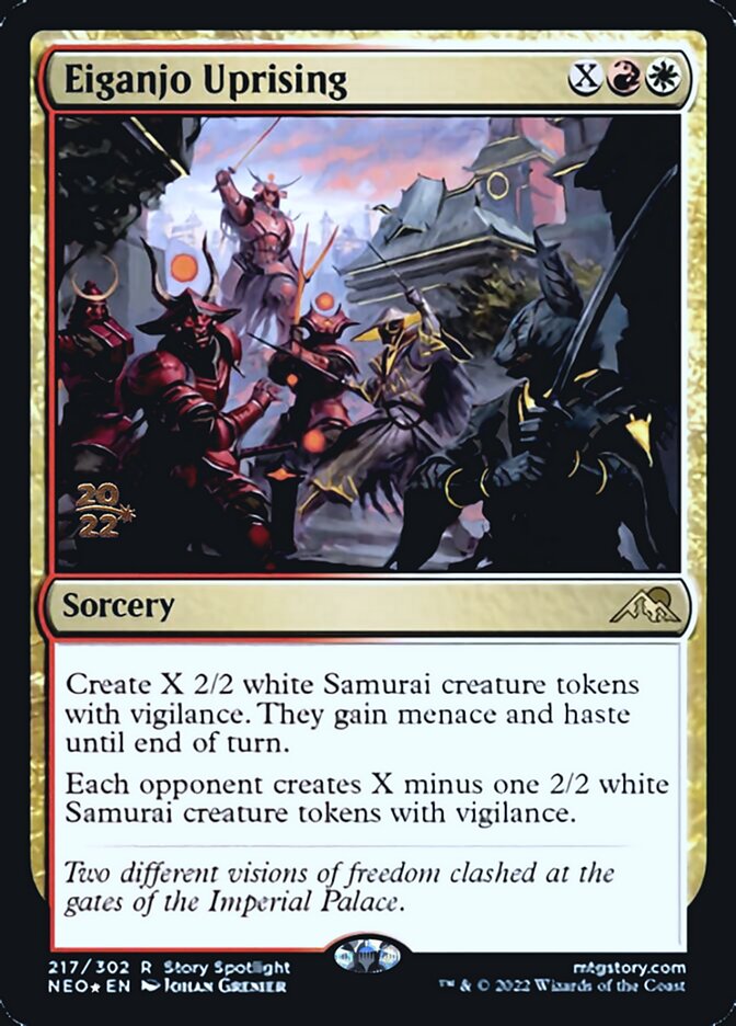 Eiganjo Uprising [Kamigawa: Neon Dynasty Prerelease Promos] | Yard's Games Ltd