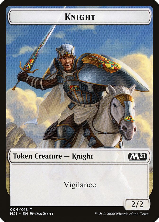 Angel // Knight Double-Sided Token [Core Set 2021 Tokens] | Yard's Games Ltd