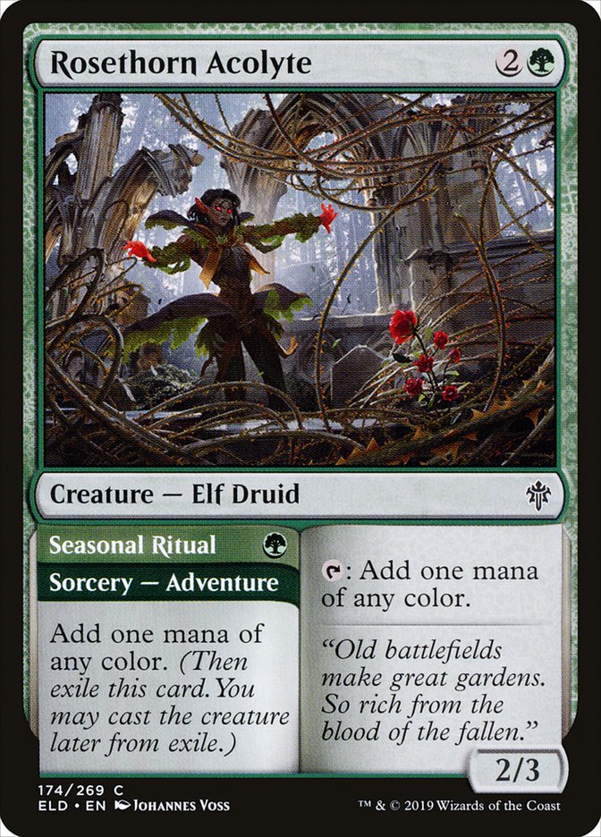 Rosethorn Acolyte // Seasonal Ritual [Throne of Eldraine] | Yard's Games Ltd