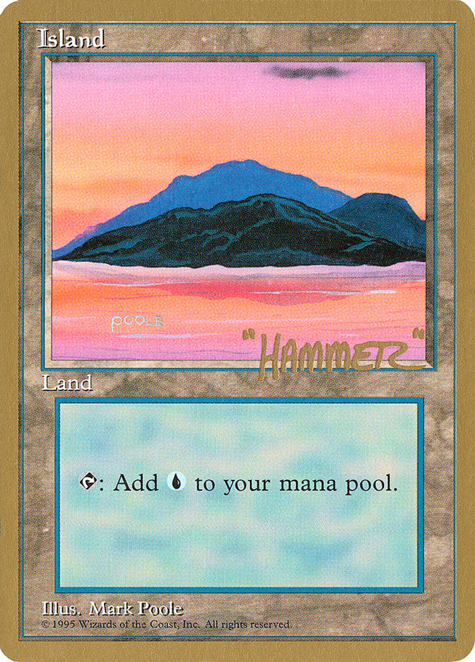 Island (shr369) (Shawn "Hammer" Regnier) [Pro Tour Collector Set] | Yard's Games Ltd