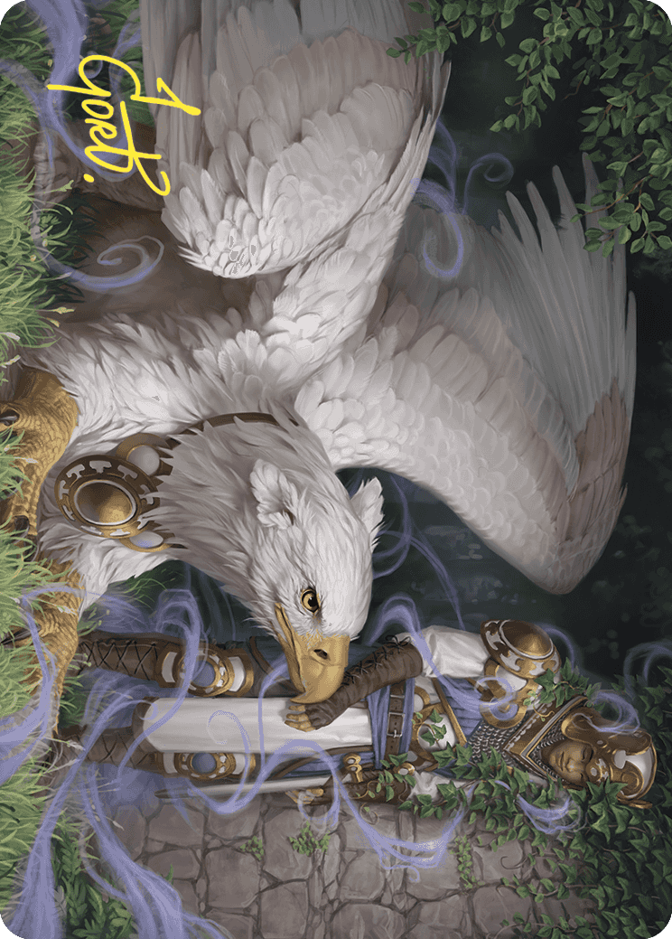 Dutiful Griffin Art Card (Gold-Stamped Signature) [Wilds of Eldraine Art Series] | Yard's Games Ltd