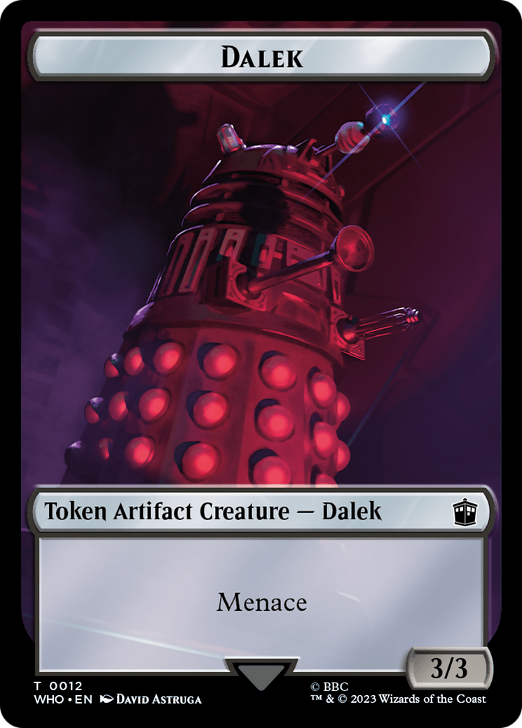Dalek // Dinosaur Double-Sided Token [Doctor Who Tokens] | Yard's Games Ltd