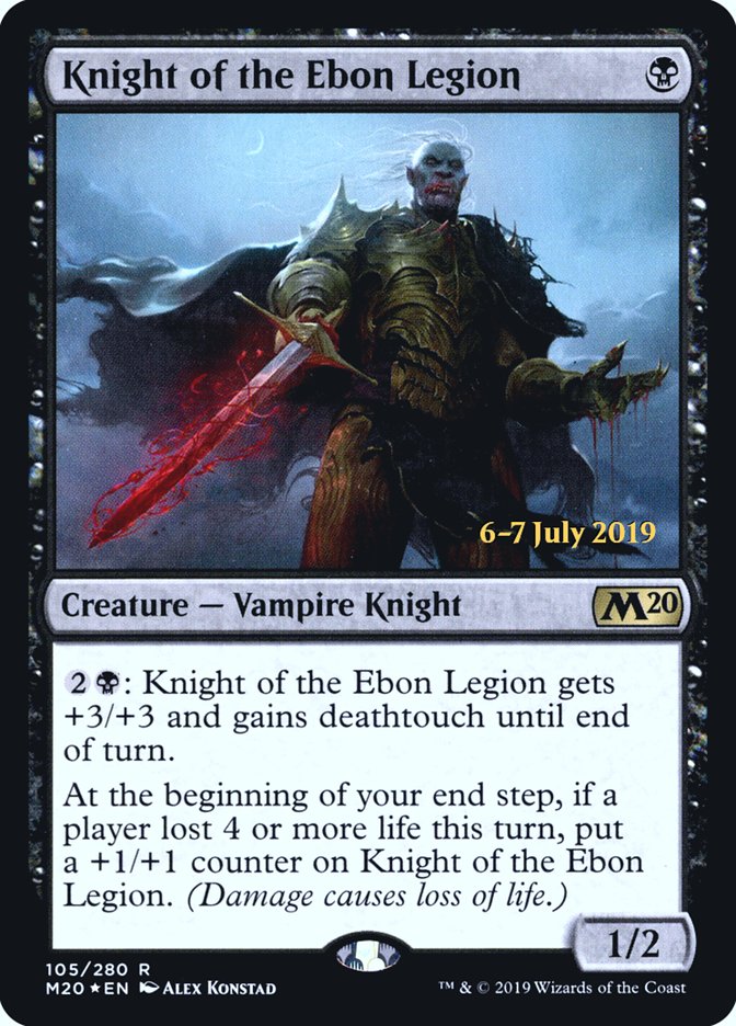 Knight of the Ebon Legion [Core Set 2020 Prerelease Promos] | Yard's Games Ltd