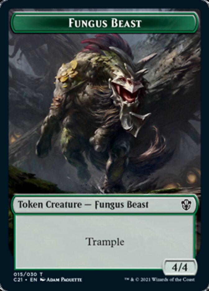 Demon // Fungus Beast Double-Sided Token [Commander 2021 Tokens] | Yard's Games Ltd