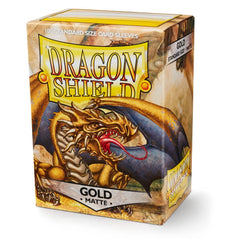 Dragon Shield: Standard 100ct Sleeves - Gold (Matte) | Yard's Games Ltd