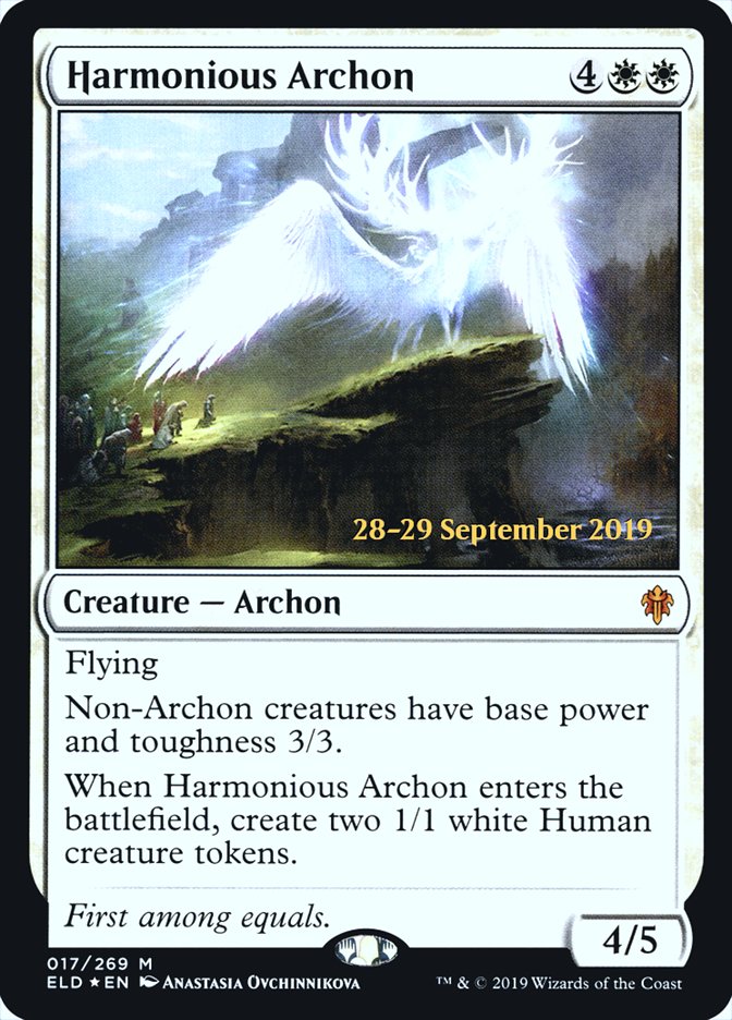 Harmonious Archon [Throne of Eldraine Prerelease Promos] | Yard's Games Ltd