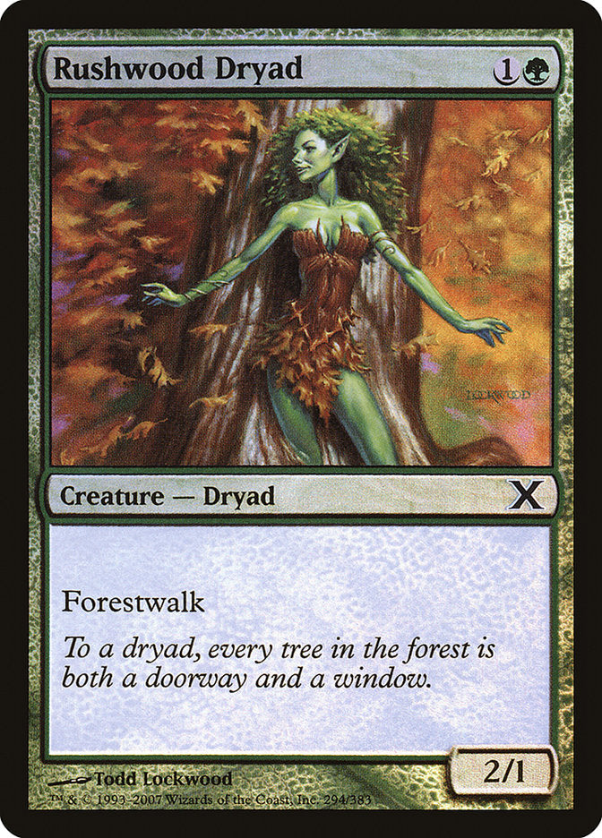 Rushwood Dryad (Premium Foil) [Tenth Edition] | Yard's Games Ltd