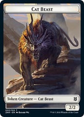 Cat Beast // Copy Double-Sided Token [Zendikar Rising Tokens] | Yard's Games Ltd