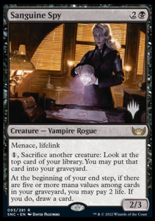 Sanguine Spy (Promo Pack) [Streets of New Capenna Promos] | Yard's Games Ltd