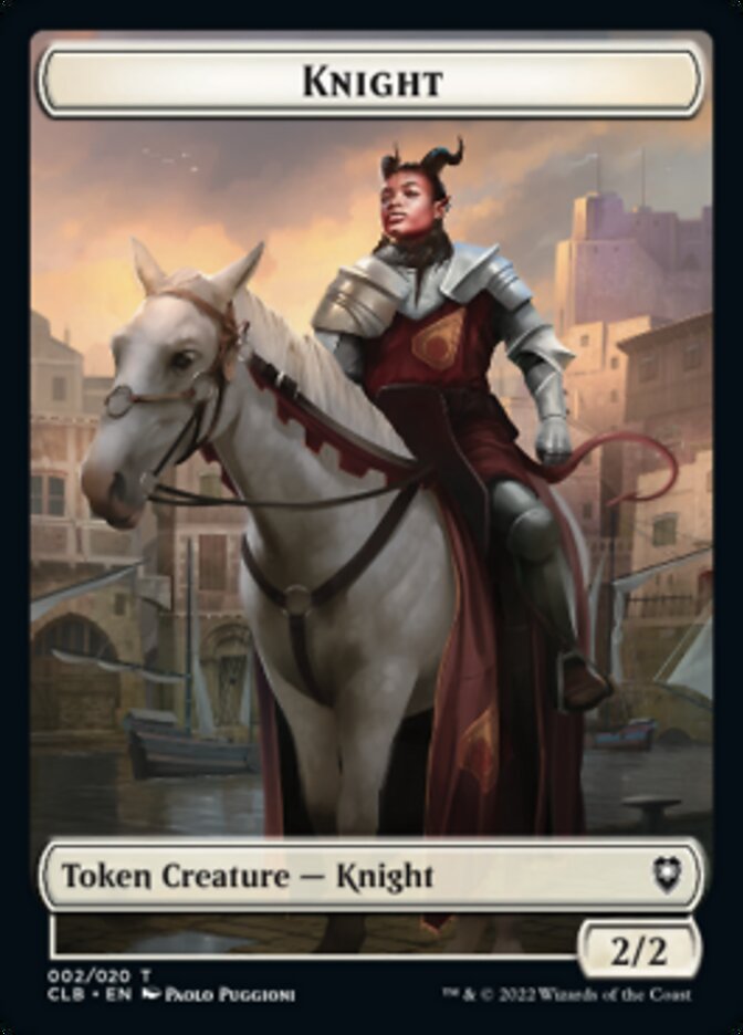 Knight Token [Commander Legends: Battle for Baldur's Gate Tokens] | Yard's Games Ltd