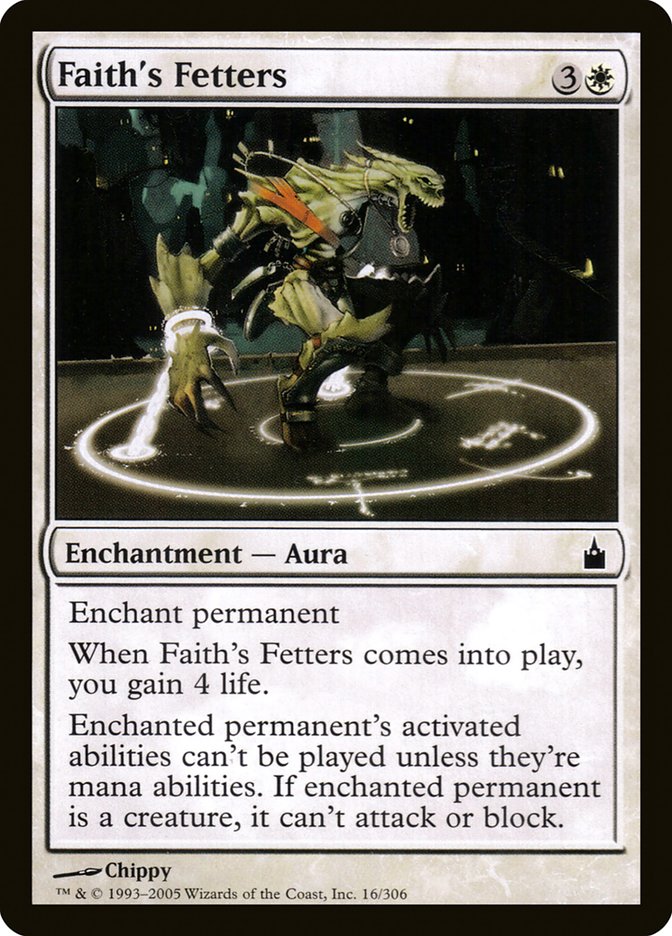 Faith's Fetters [Ravnica: City of Guilds] | Yard's Games Ltd