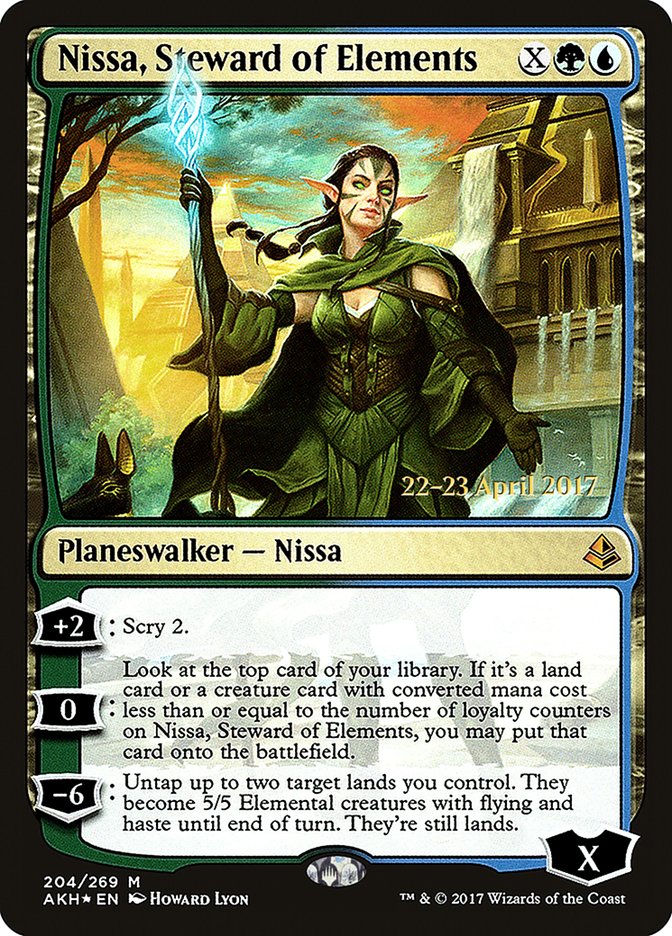 Nissa, Steward of Elements [Amonkhet Prerelease Promos] | Yard's Games Ltd