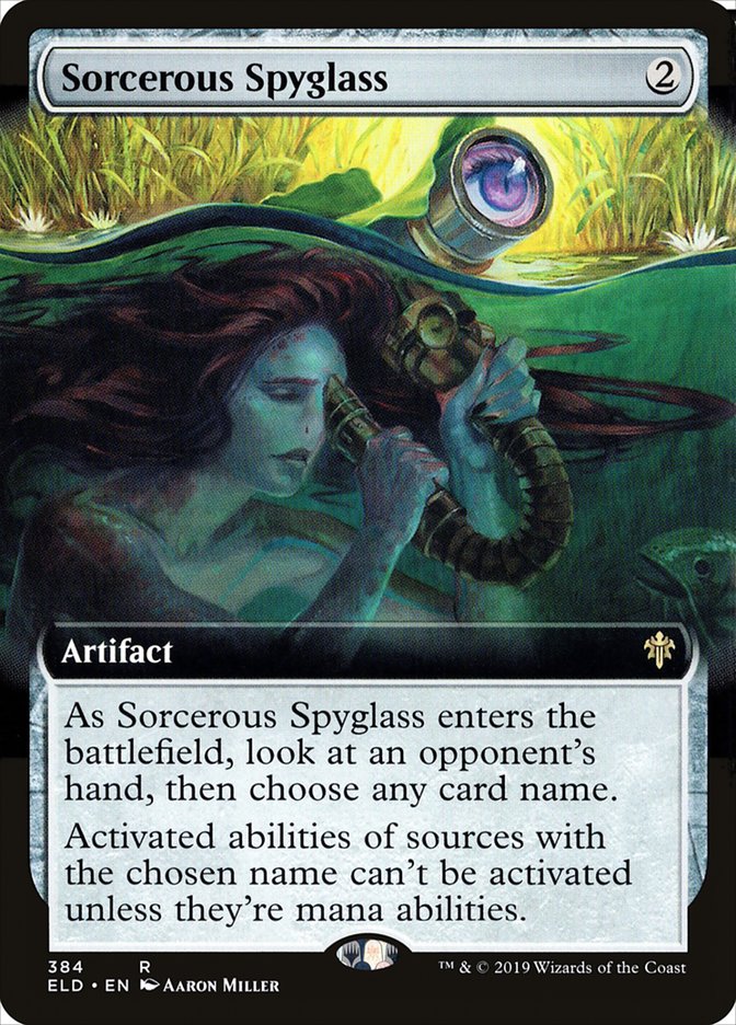 Sorcerous Spyglass (Extended Art) [Throne of Eldraine] | Yard's Games Ltd