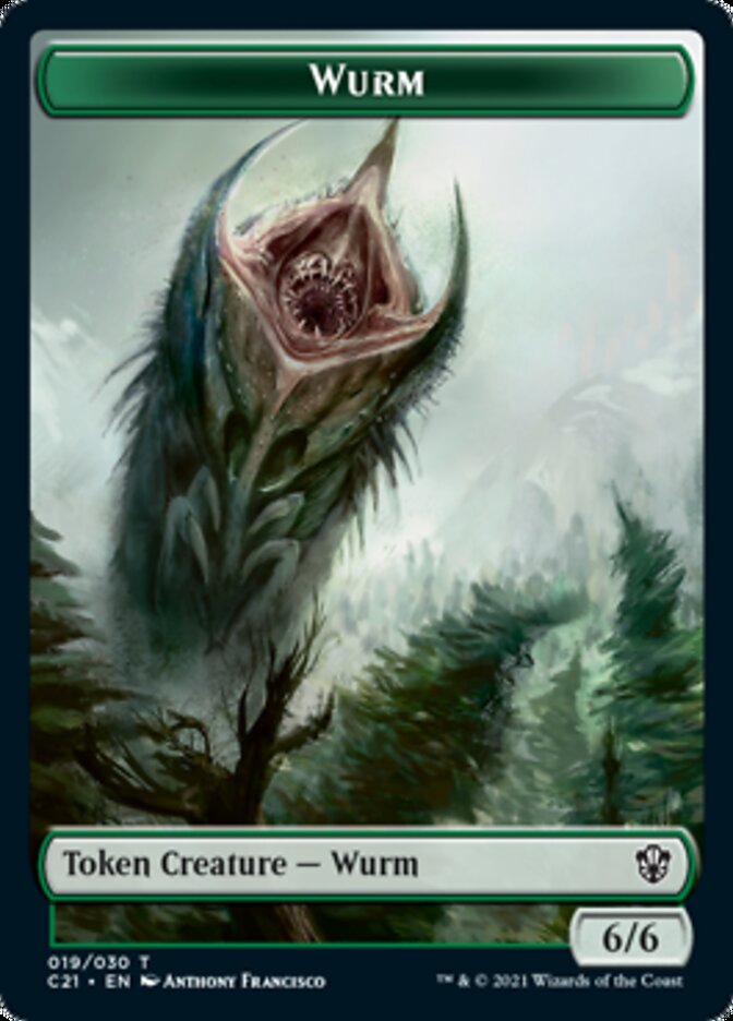 Wurm // Kraken Double-Sided Token [Commander 2021 Tokens] | Yard's Games Ltd