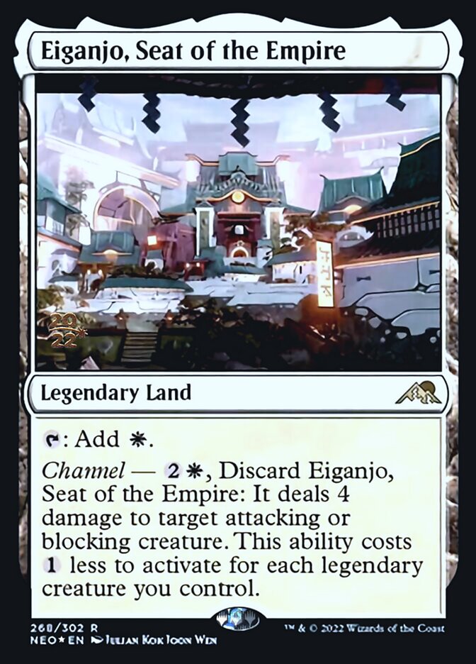 Eiganjo, Seat of the Empire [Kamigawa: Neon Dynasty Prerelease Promos] | Yard's Games Ltd