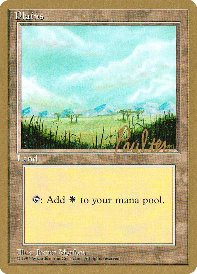 Plains (pp365) (Preston Poulter) [Pro Tour Collector Set] | Yard's Games Ltd