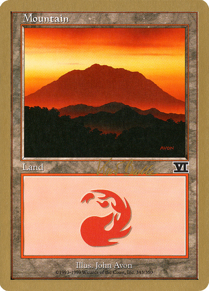 Mountain (kb343) (Kai Budde) [World Championship Decks 1999] | Yard's Games Ltd