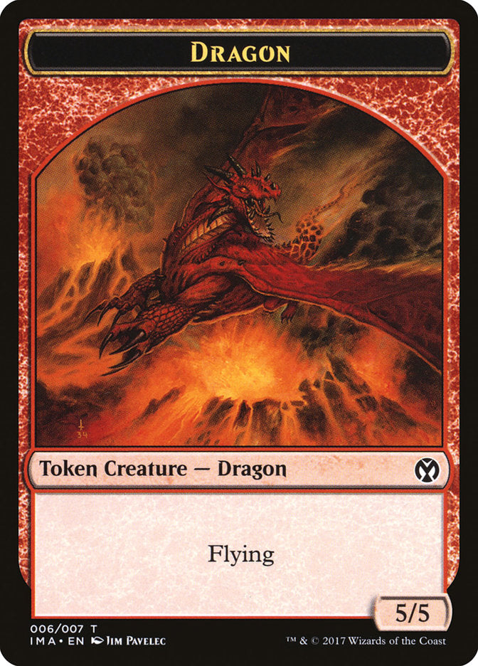 Dragon Token (006/007) [Iconic Masters Tokens] | Yard's Games Ltd