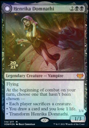 Henrika Domnathi // Henrika, Infernal Seer [Innistrad: Crimson Vow Prerelease Promos] | Yard's Games Ltd