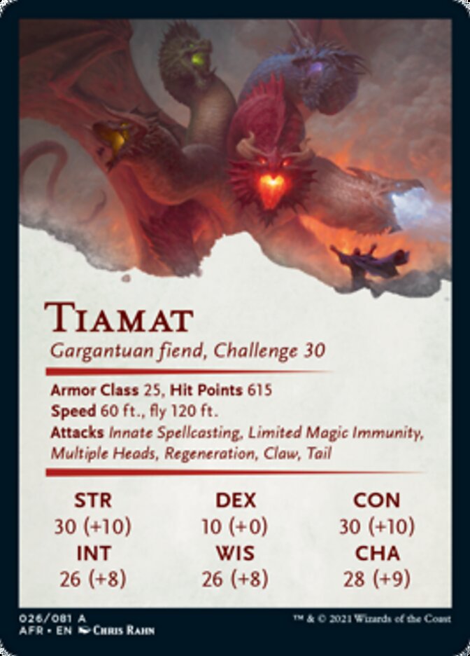 Tiamat Art Card [Dungeons & Dragons: Adventures in the Forgotten Realms Art Series] | Yard's Games Ltd