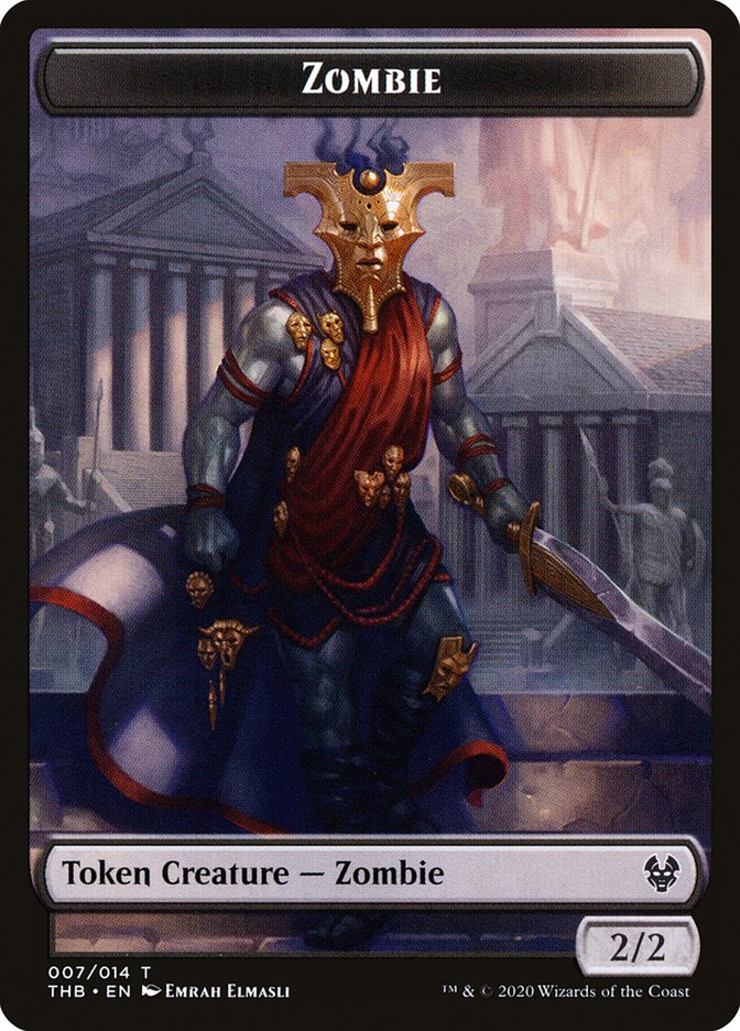 Human Soldier // Zombie Double-Sided Token [Theros Beyond Death Tokens] | Yard's Games Ltd