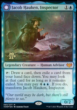 Jacob Hauken, Inspector // Hauken's Insight [Innistrad: Crimson Vow Prerelease Promos] | Yard's Games Ltd