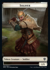 Soldier // Wurm Double-Sided Token [Dominaria United Tokens] | Yard's Games Ltd