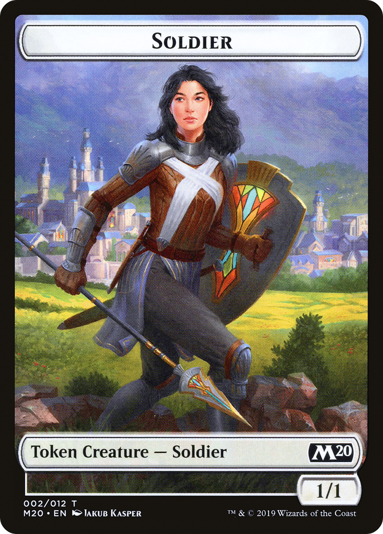 Soldier // Dinosaur Double-Sided Token [Game Night 2019 Tokens] | Yard's Games Ltd