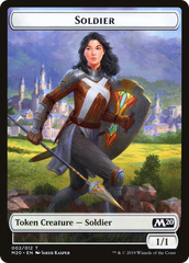 Soldier // Dinosaur Double-Sided Token [Game Night 2019 Tokens] | Yard's Games Ltd