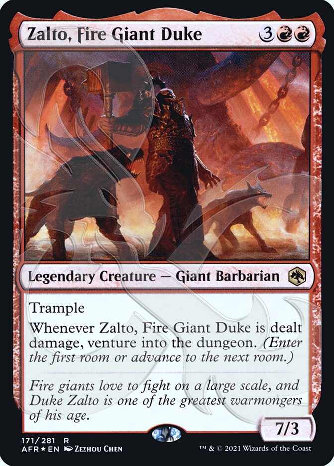 Zalto, Fire Giant Duke (Ampersand Promo) [Dungeons & Dragons: Adventures in the Forgotten Realms Promos] | Yard's Games Ltd