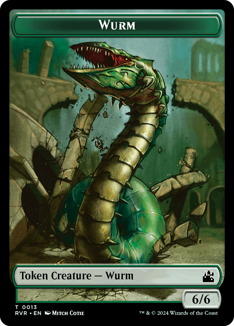 Wurm Token [Ravnica Remastered Tokens] | Yard's Games Ltd