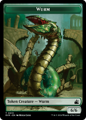 Bird // Wurm Double-Sided Token [Ravnica Remastered Tokens] | Yard's Games Ltd