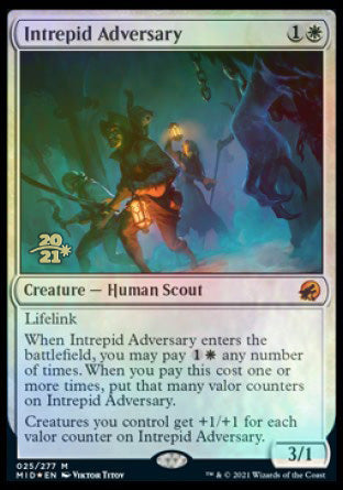 Intrepid Adversary [Innistrad: Midnight Hunt Prerelease Promos] | Yard's Games Ltd