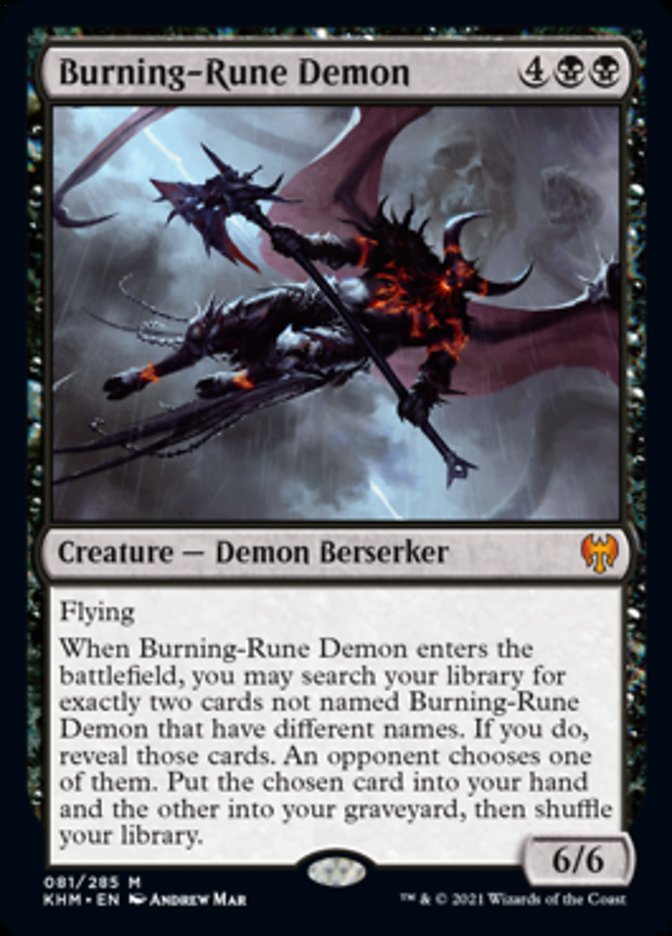 Burning-Rune Demon [Kaldheim] | Yard's Games Ltd