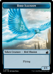 Bird // Bird Illusion Double-Sided Token [Ravnica Remastered Tokens] | Yard's Games Ltd