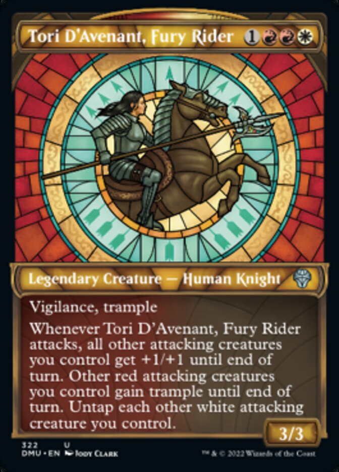 Tori D'Avenant, Fury Rider (Showcase) [Dominaria United] | Yard's Games Ltd