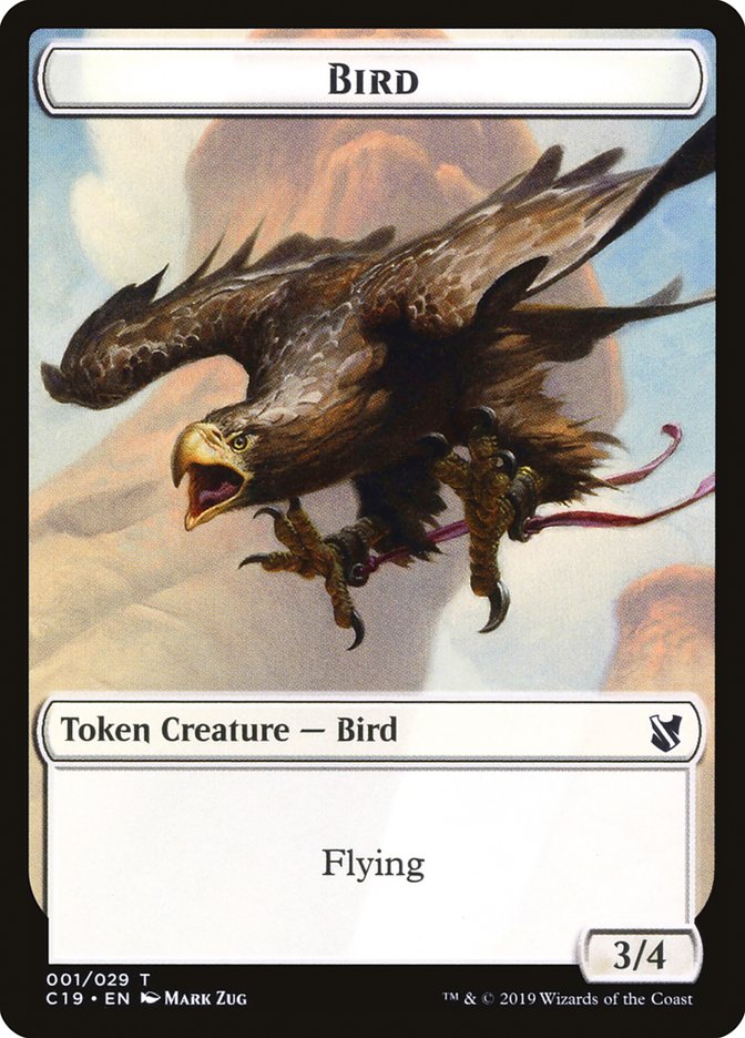 Bird Token (001/029) [Commander 2019 Tokens] | Yard's Games Ltd